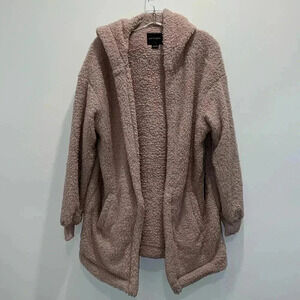 Dictionary Blush Hooded Sherpa Fleece Sweater